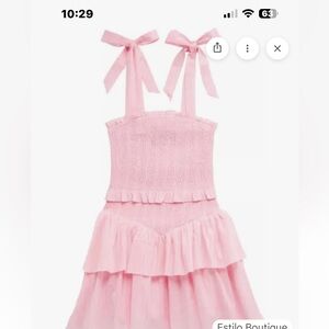 Katie J NYC Light Pink Tiered Dress